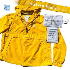 CK Calvin Klein Jeans Y2K Nylon Hooded Pullover Sz M